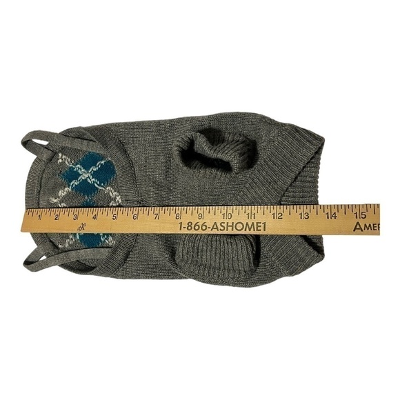 DOG sweater with argyle print leg loops Small - Picture 7 of 10